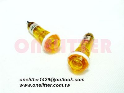 8012A-Y  10mm小鑽石型霓虹燈 110V (黃色)-2入